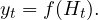  \begin{equation*} y_t=f(H_t). \end{equation*} 