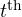 t^{\text{th}}