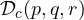 \mathcal{D}_c(p,q,r)