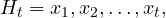  \begin{equation*} H_t={x_1,x_2,\ldots,x_t}, \end{equation*} 