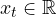  \begin{equation*} x_t\in\mathbb{R} \end{equation*} 